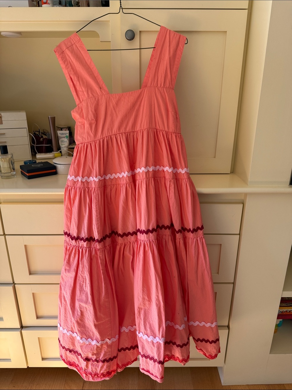 Anthropology  Tiered Sundress with Decorative Trim